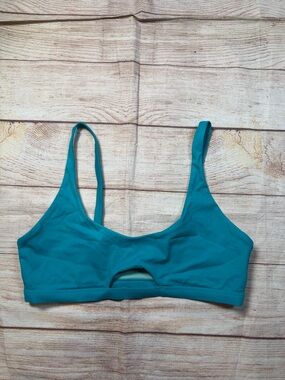 Jolyn Clothing Amelia Teal Scoop-Neck Bikini Top